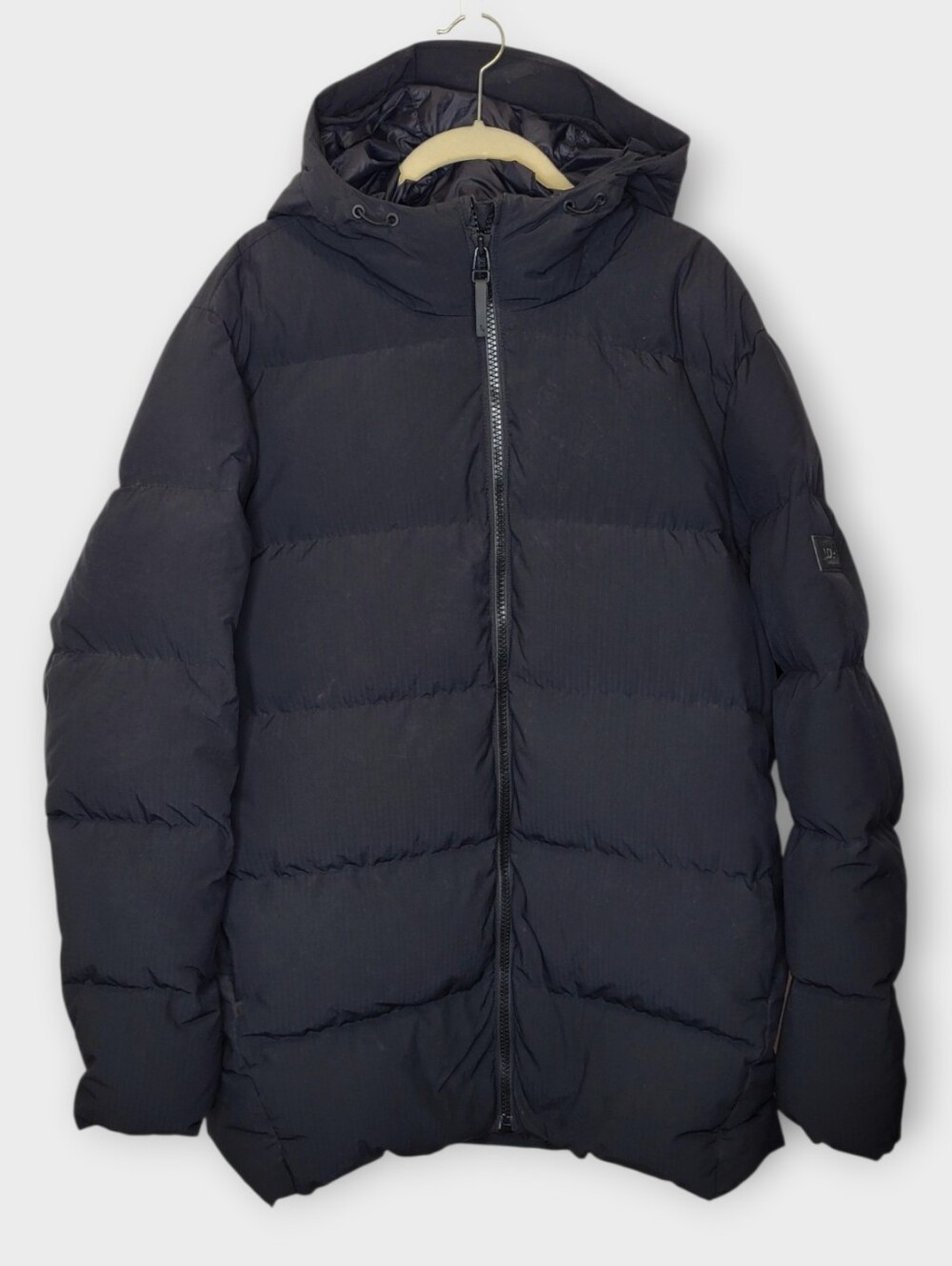 Lole Hooded Down Puffer Coat L Black